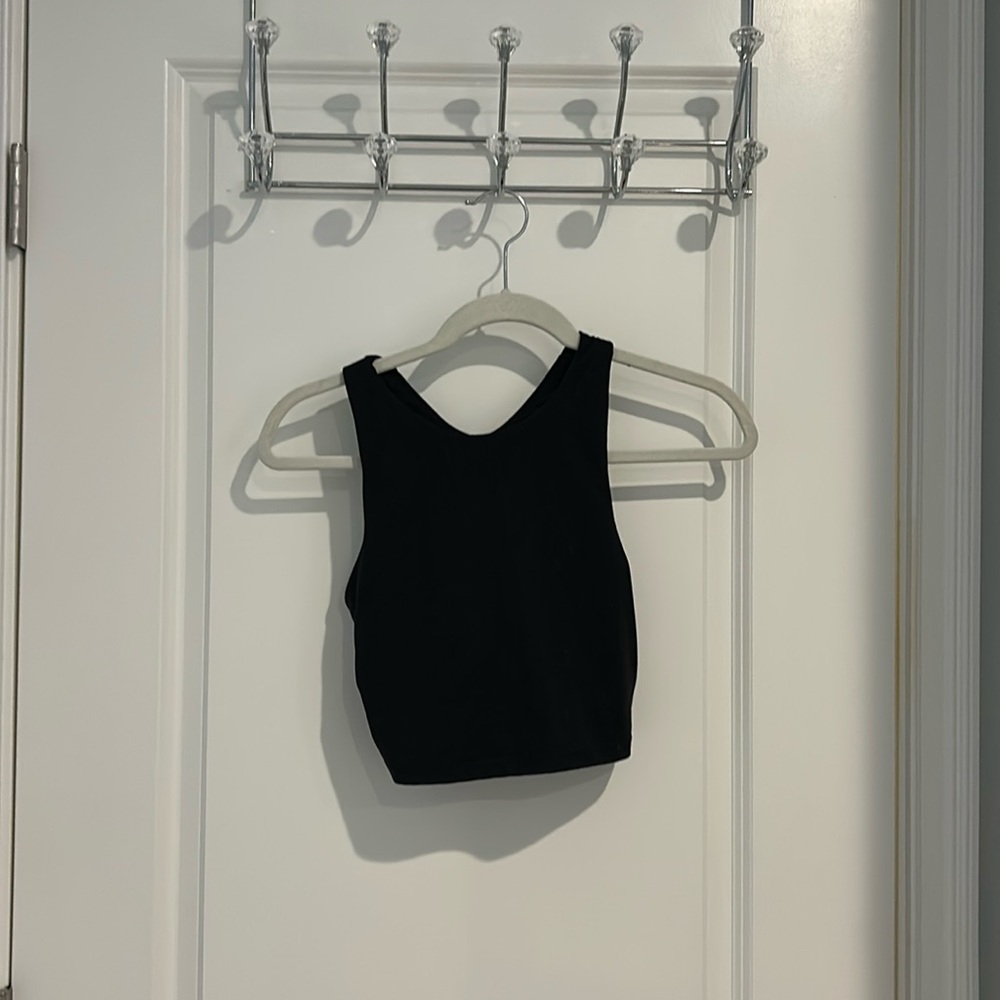 Black High Neck Workout Top
